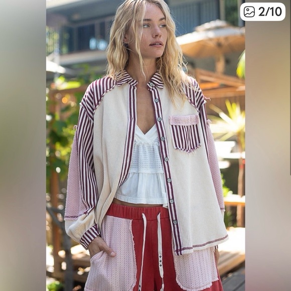 Last 1! POL Collar thermal button down long sleeves - Picture 10 of 10